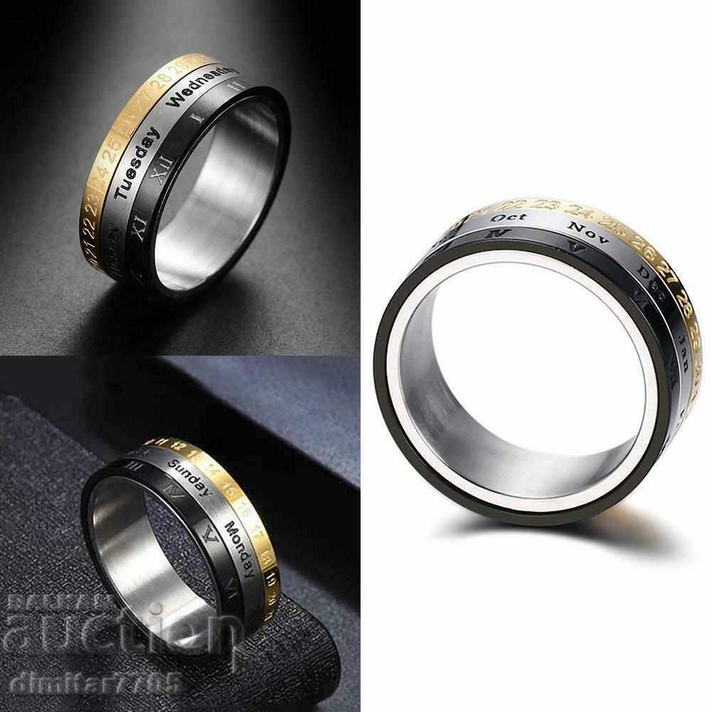 Доставка на МЕХАНИЧЕН ЛУКСОЗЕН ПРЪСТЕН КАЛЕНДАР