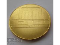НРБ Соц стар настолен медал плакет с Мавзолей Г. Димитров 1с