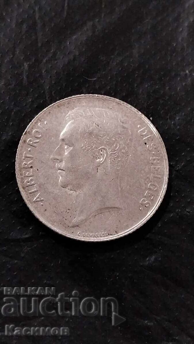 Monedă rară de argint din Belgia 1 Franc 1913 cu preț € 5.00 | 9.78 BGN