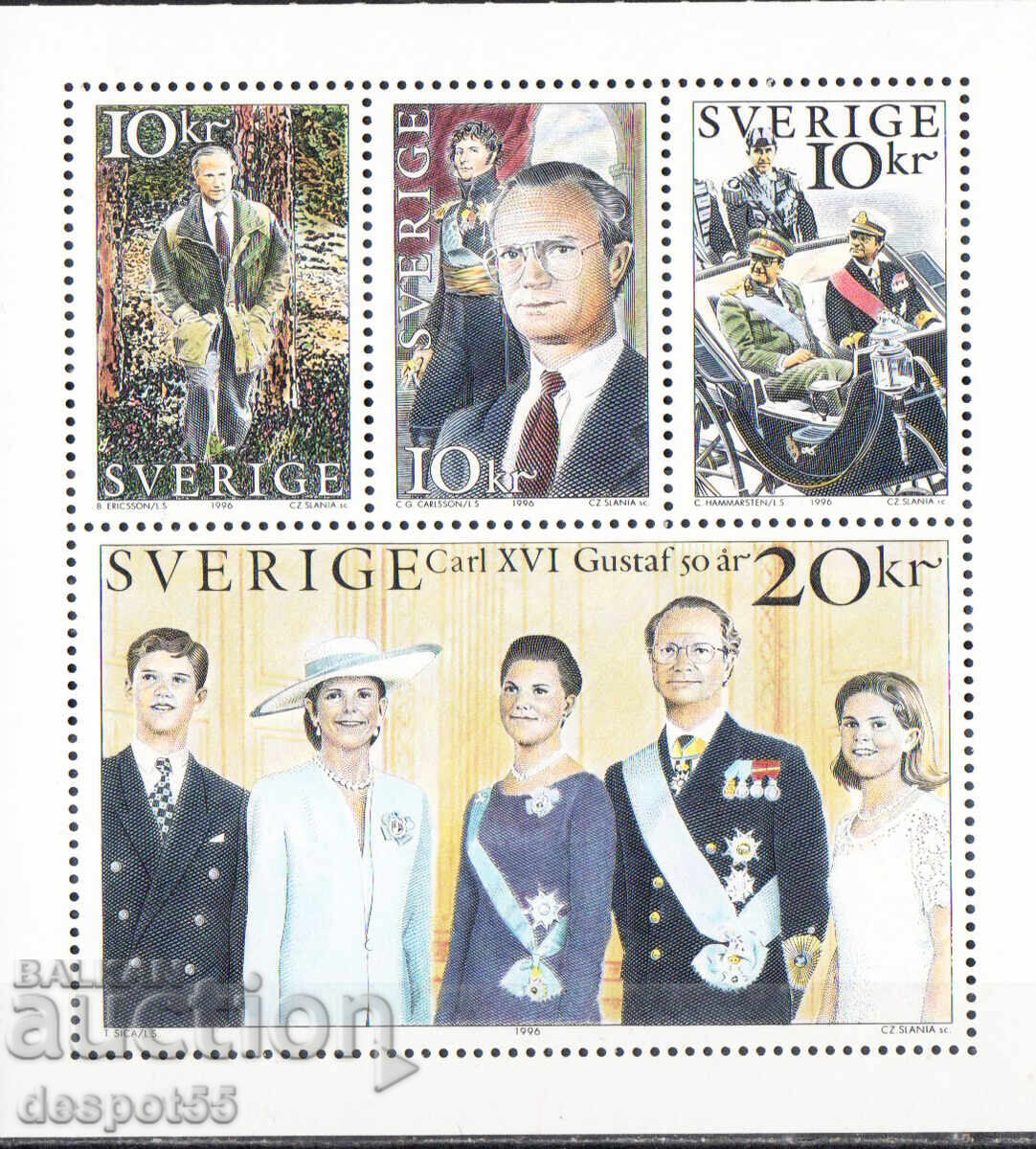 1996 Sweden. 50 g. from the birth of King Carl XVI Gustaf 1996 Sweden. 50 g. from the birth of King Carl XVI Gustaf