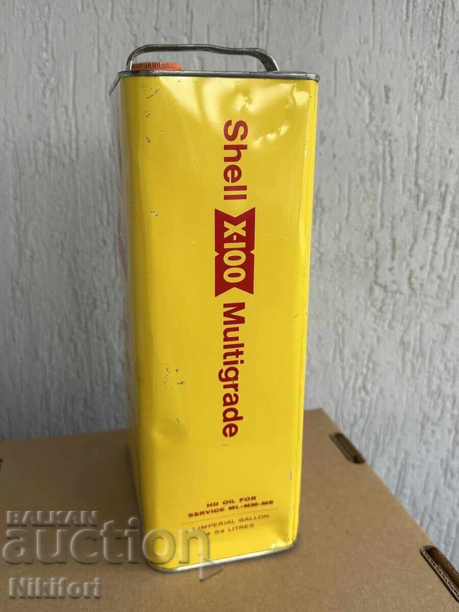 Licitație Veche cutie de ulei Shell X-100 Multigrade
