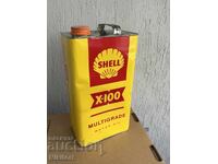 Old Shell X-100 Multigrade Oil Can