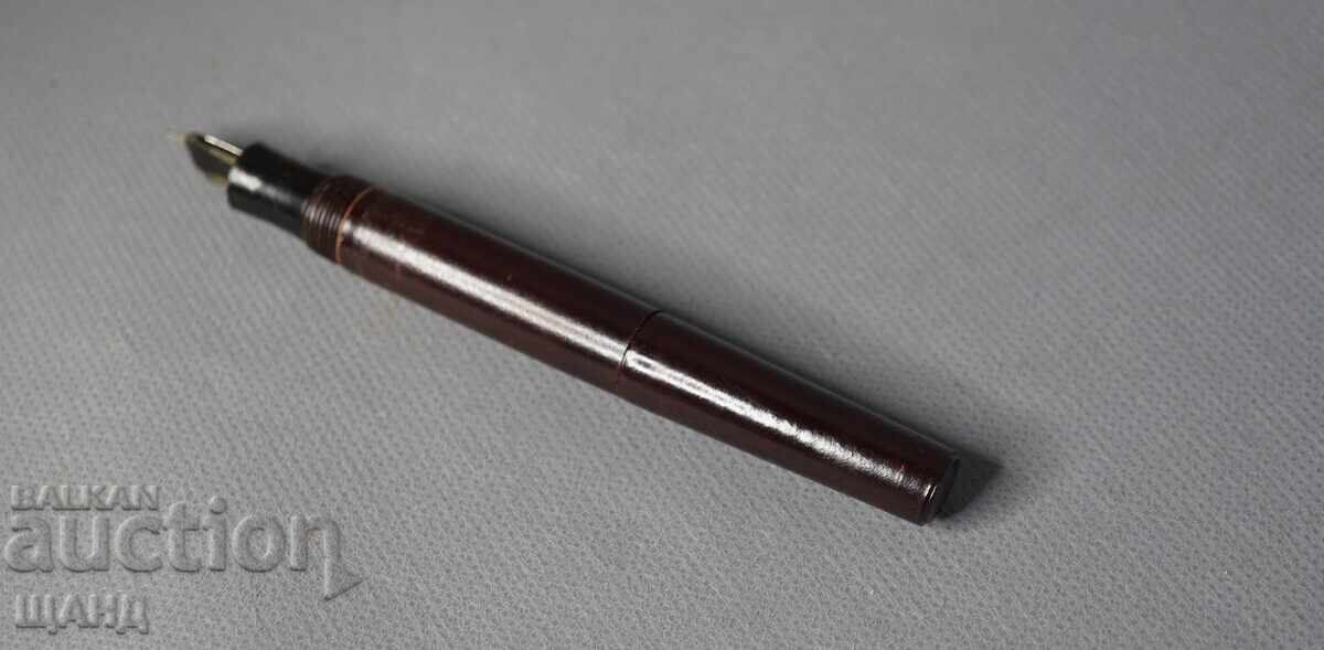 Livrarea Lider Stilou vechi din bachelită cu cutie capac cu buburuză Livrarea Lider Stilou vechi din bachelită cu cutie capac cu buburuză