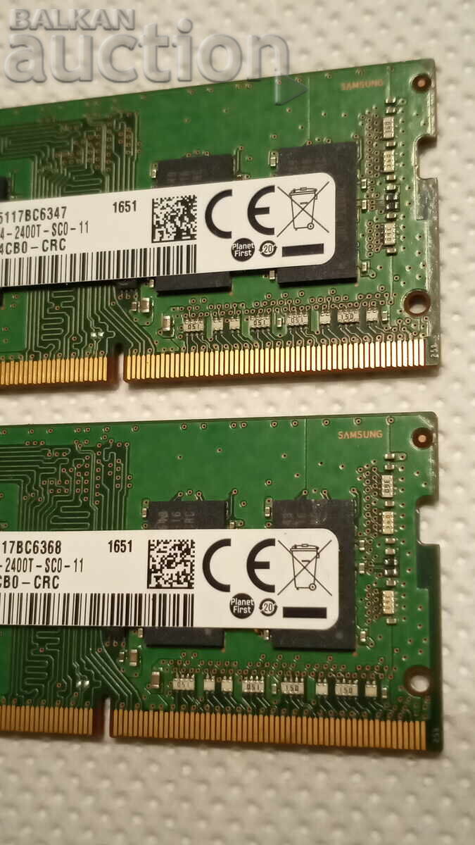 Аукцион RAM памет DDR4 за лаптоп 2 броя комплект Аукцион RAM памет DDR4 за лаптоп 2 броя комплект