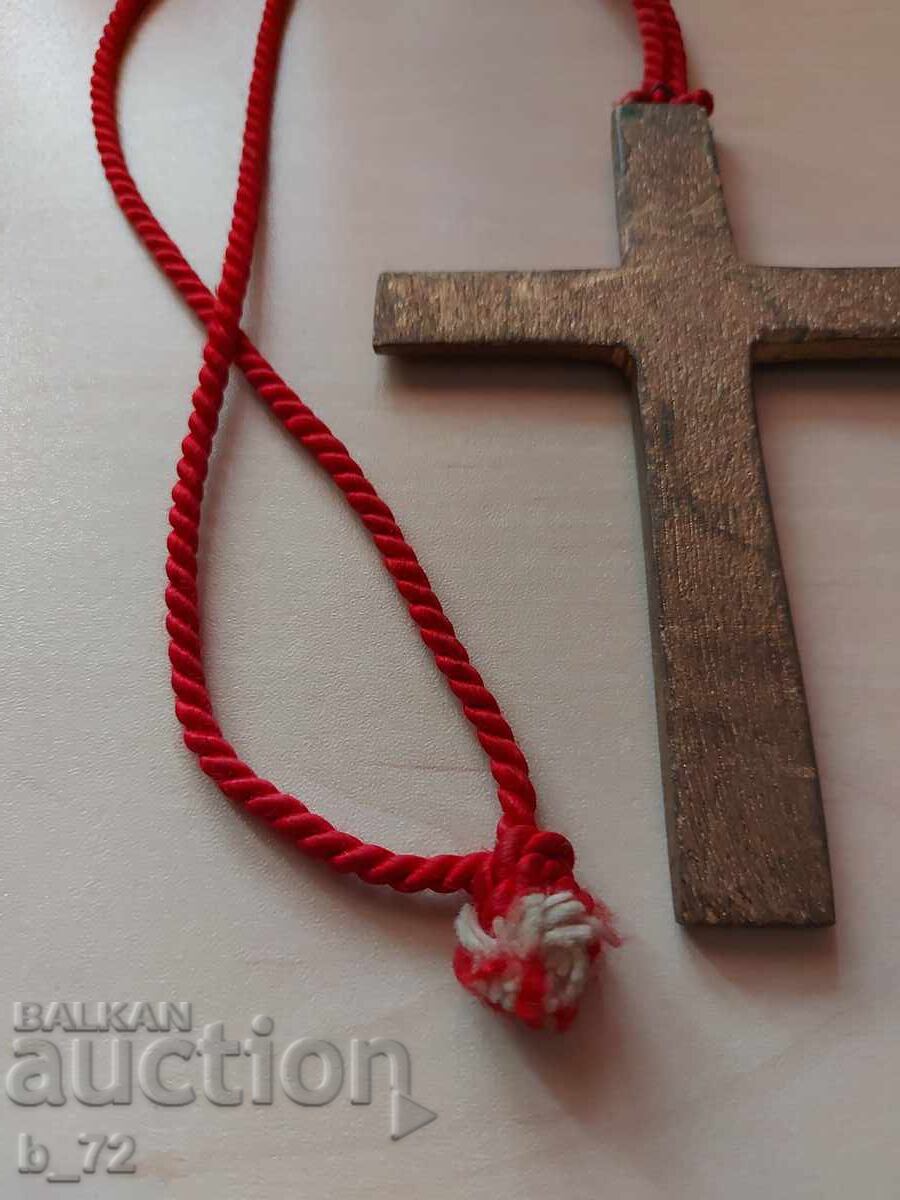 Дървен кръст, медальон - 6