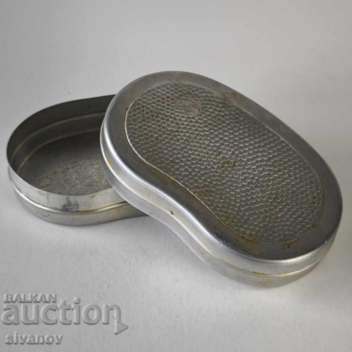 Стара алуминиева кутия за сандвичи ALUWA ГДР #6222 Стара алуминиева кутия за сандвичи ALUWA ГДР #6222