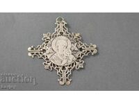 Cruce ajurată Maica Domnului cu Pruncul medalion