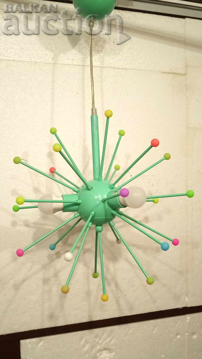 Абажур (полилей) - метален със светещи топчета