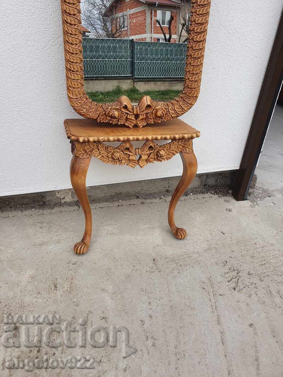 Δημοπρασία Όμορφο vintage καθρέφτη με κονσόλα μασίφ!!!