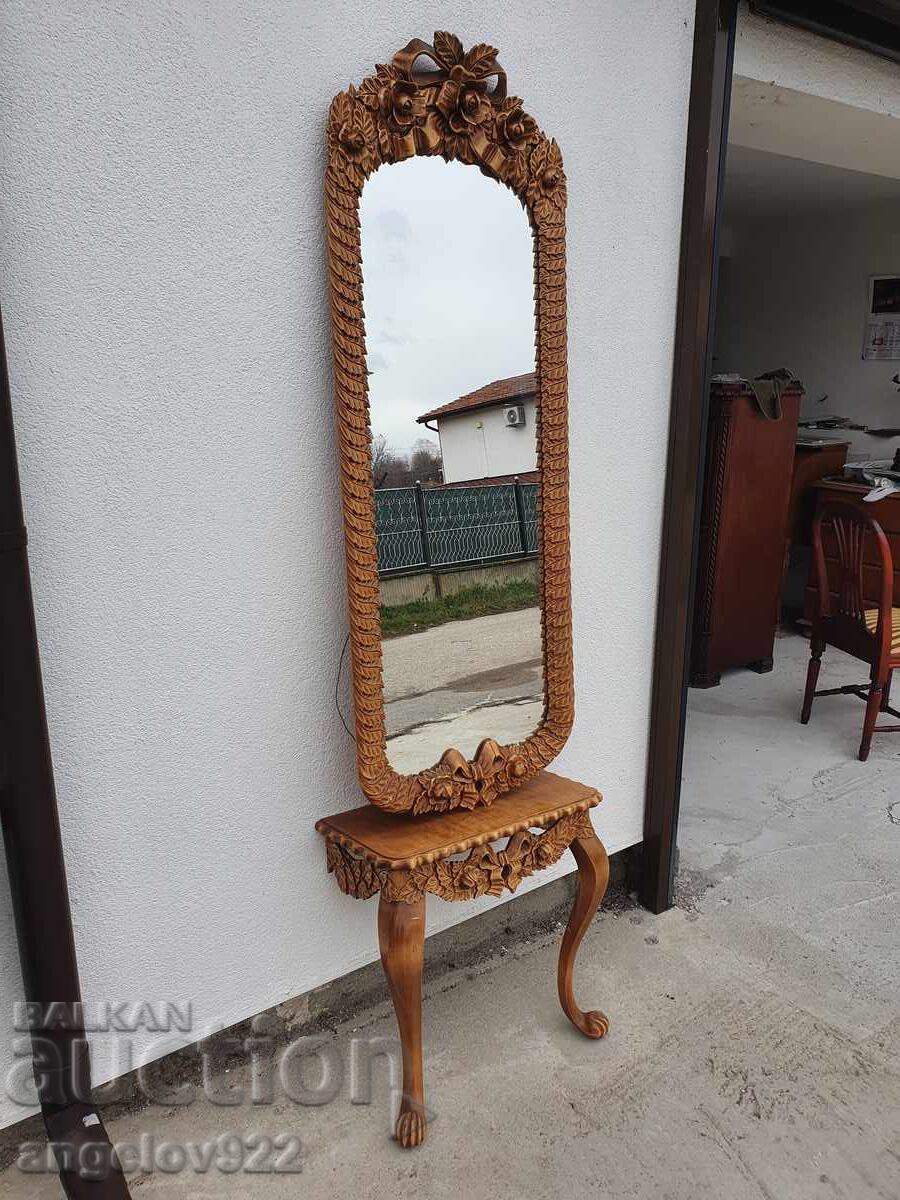Όμορφο vintage καθρέφτη με κονσόλα μασίφ!!! - 5