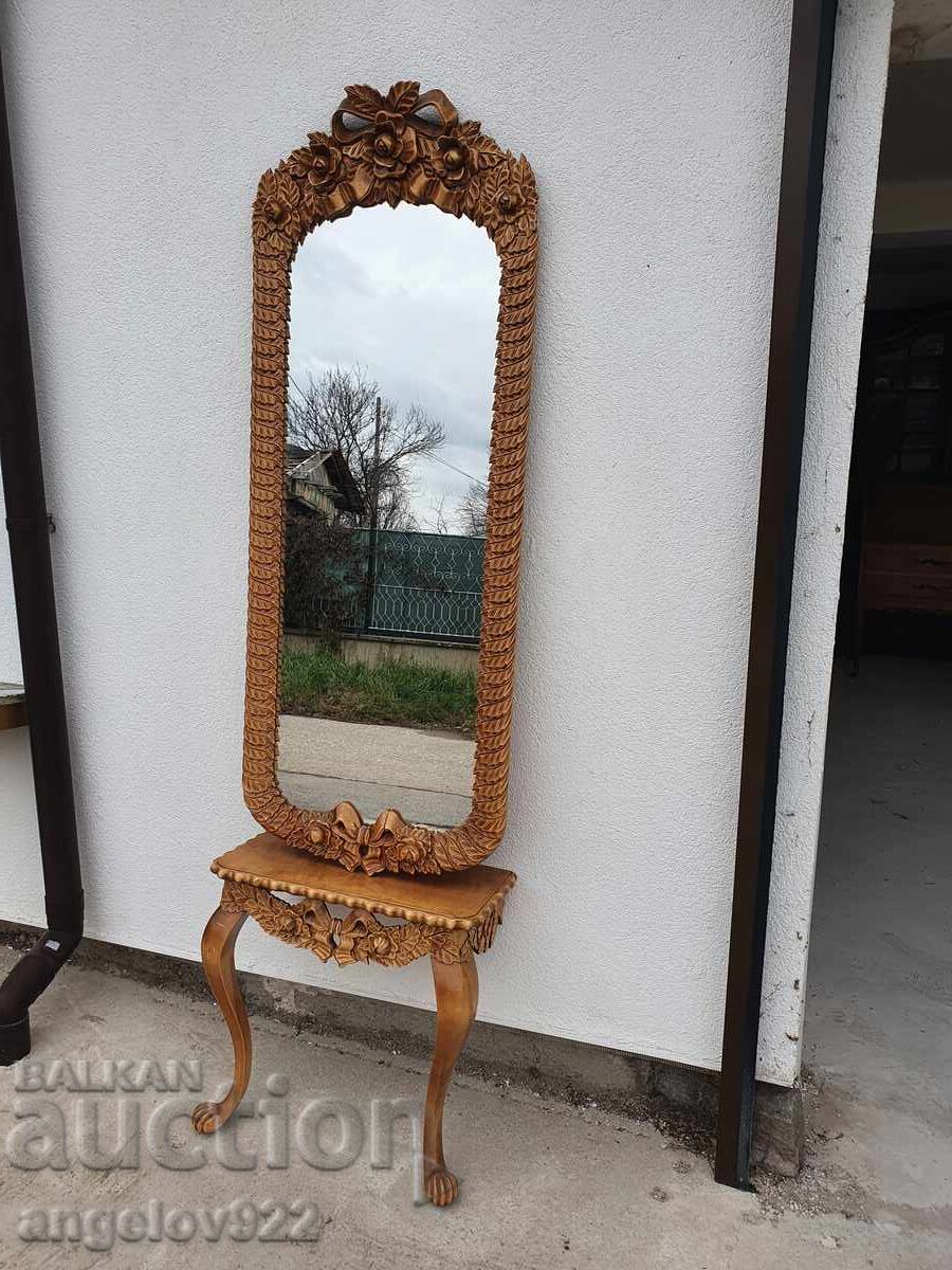 Όμορφο vintage καθρέφτη με κονσόλα μασίφ!!! - 6