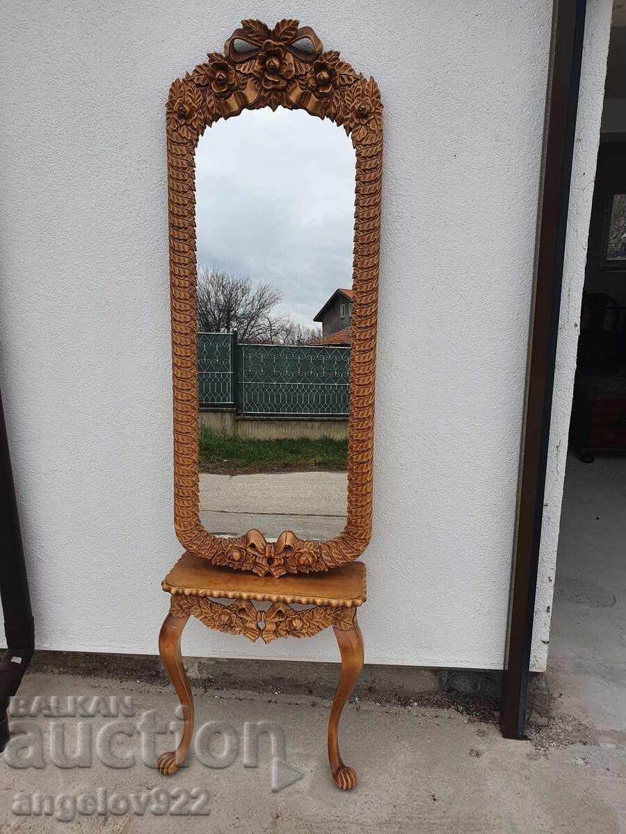 Όμορφο vintage καθρέφτη με κονσόλα μασίφ!!!