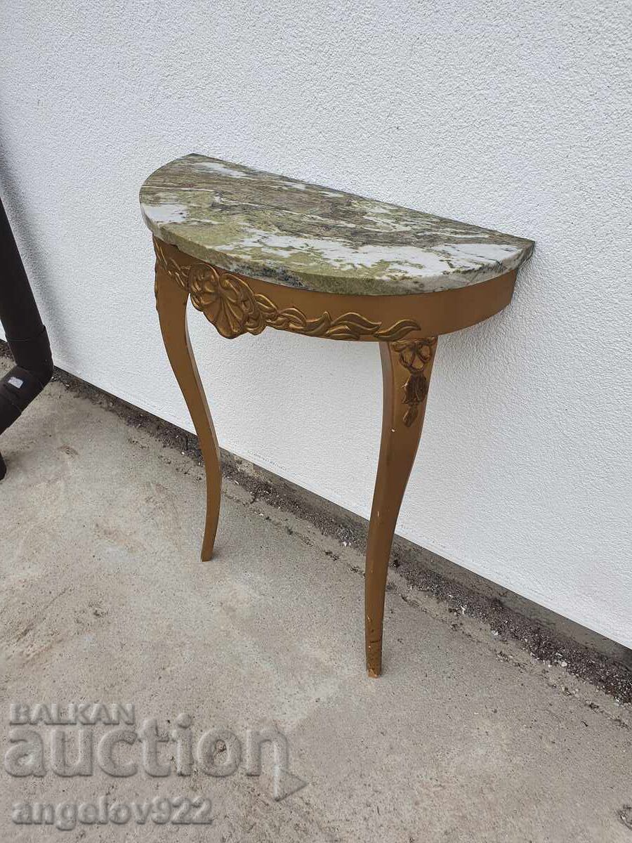 Δημοπρασία Όμορφο vintage κονσόλα τραπεζάκι με μαρμάρινη επιφάνεια!!! Δημοπρασία Όμορφο vintage κονσόλα τραπεζάκι με μαρμάρινη επιφάνεια!!!