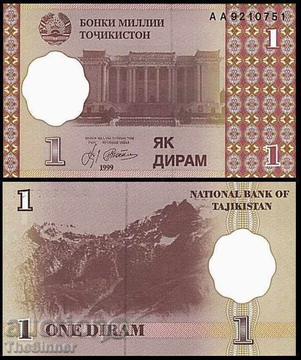 TAJIKISTAN 1 Diram TAJIKISTAN 1 Diram, P10, 1999 UNC /c TAJIKISTAN 1 Diram TAJIKISTAN 1 Diram, P10, 1999 UNC /c