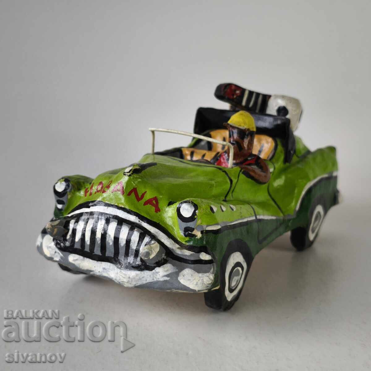 Παλιό ρετρό αυτοκίνητο από την Αβάνα Κούβα Παπιέ Μασέ #6223