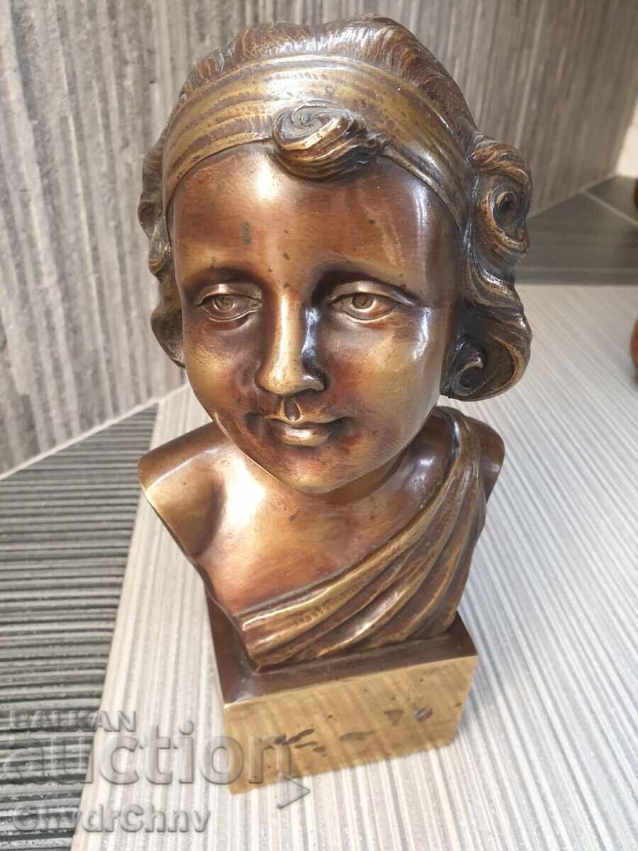 26sm-5kg αγαλματίδιο-προτομή/μπρούτζινο γλυπτό/φιγούρα κοριτσιού 26sm-5kg αγαλματίδιο-προτομή/μπρούτζινο γλυπτό/φιγούρα κοριτσιού