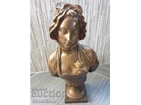 49εκ-10kg Laurent αγαλματίδιο-προτομή/μπρούτζινο γλυπτό/φιγούρα