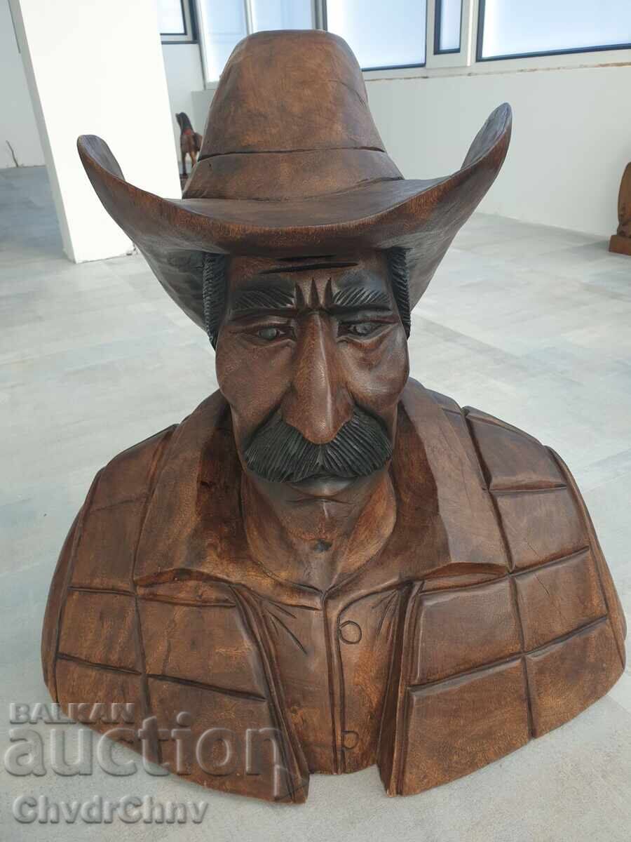 70cm-50kg Wood Carving Statue/Wooden Sculpture/Figure-Bust