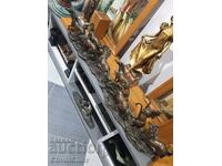 146cm - 33kg Bronze Figure - Composition/Herd of Horses/8 Horses