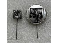 Σημάκια με εμβλήματα της πόλης Ρούσε και του χωριού Μπόζεντσι