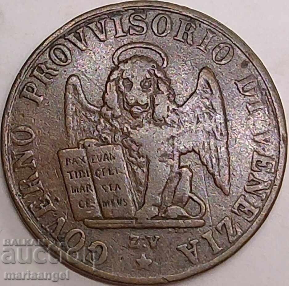 Венеция 5 чентесими 1849 Италия 24мм мед