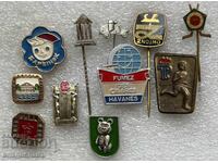 Lot of foreign badges on various themes