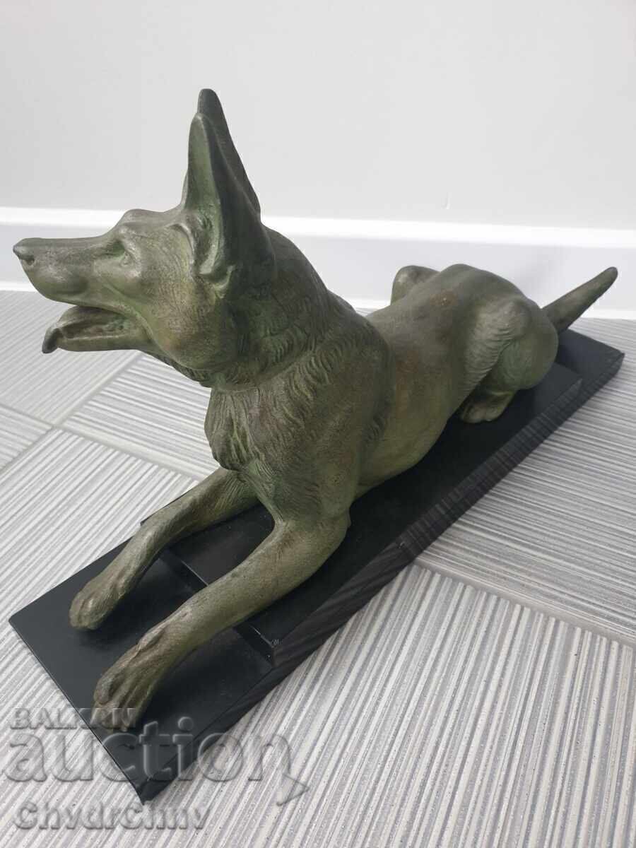 Livrarea 51cm-9kg Carvin statuetă/sculptură/figură câine ciobănesc