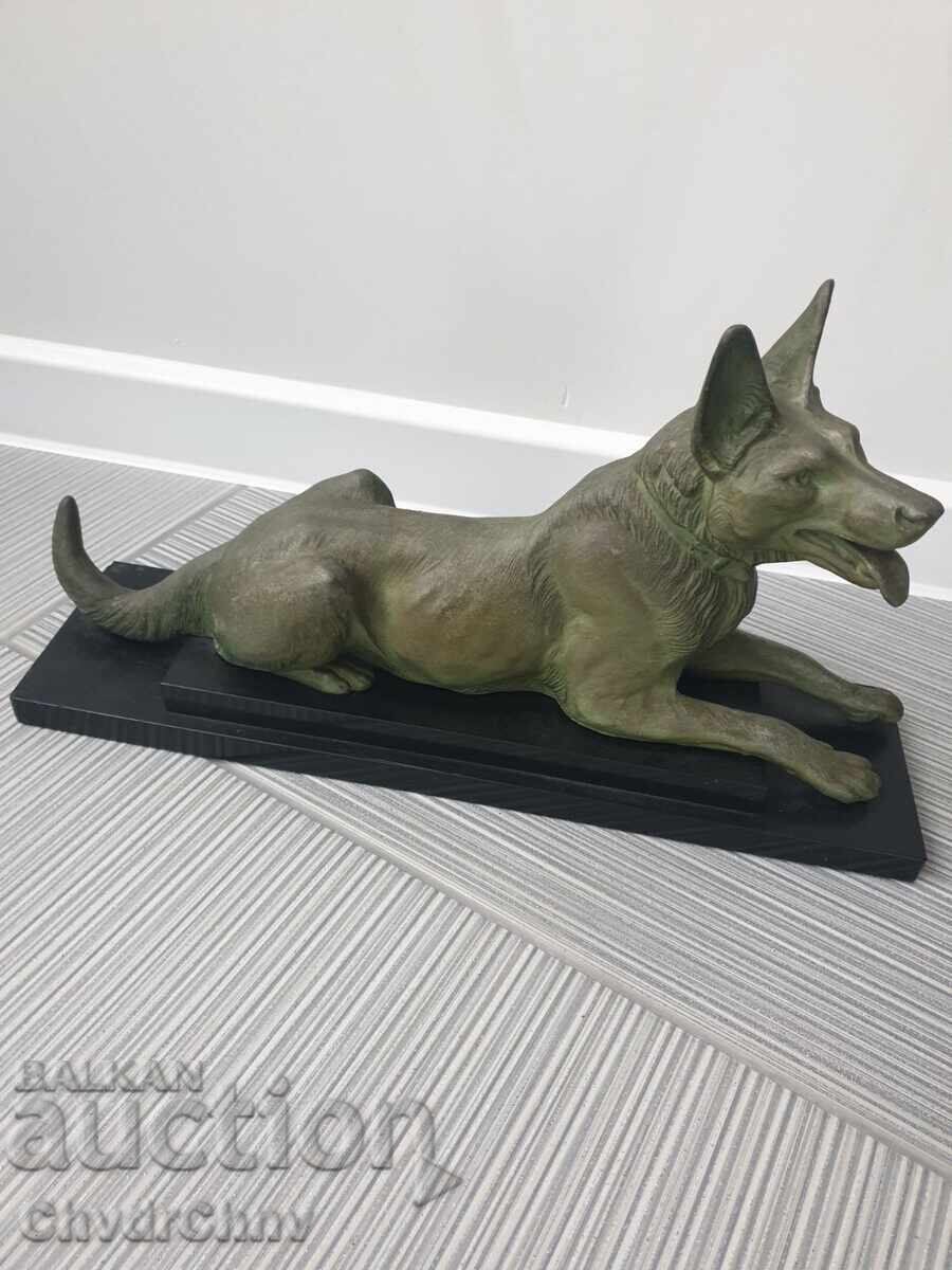 51cm-9kg Carvin Shepherd Dog Statue/Sculpture/Figure