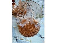 Ρετρό πιατάκια γλυκού σε όμορφο καραμελένιο χρώμα 4 τμχ