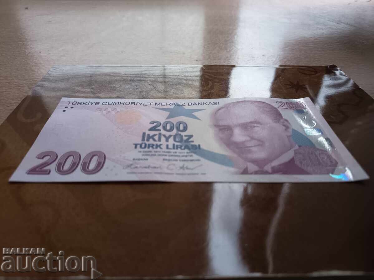 Turcia bancnotă 200 lire emisiune 2009 UNC cu preț € 6.00 | 11.74 BGN