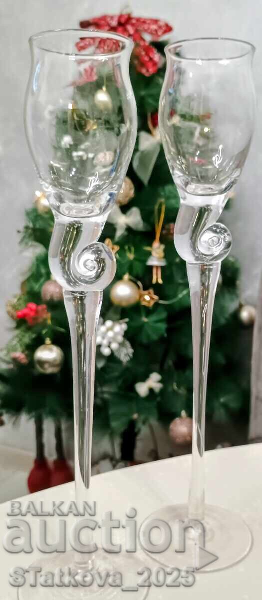 Vintage ποτήρια σαμπάνιας 2 τμχ Vintage ποτήρια σαμπάνιας 2 τμχ