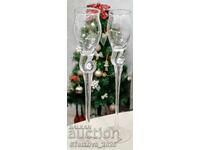 Vintage ποτήρια σαμπάνιας 2 τμχ