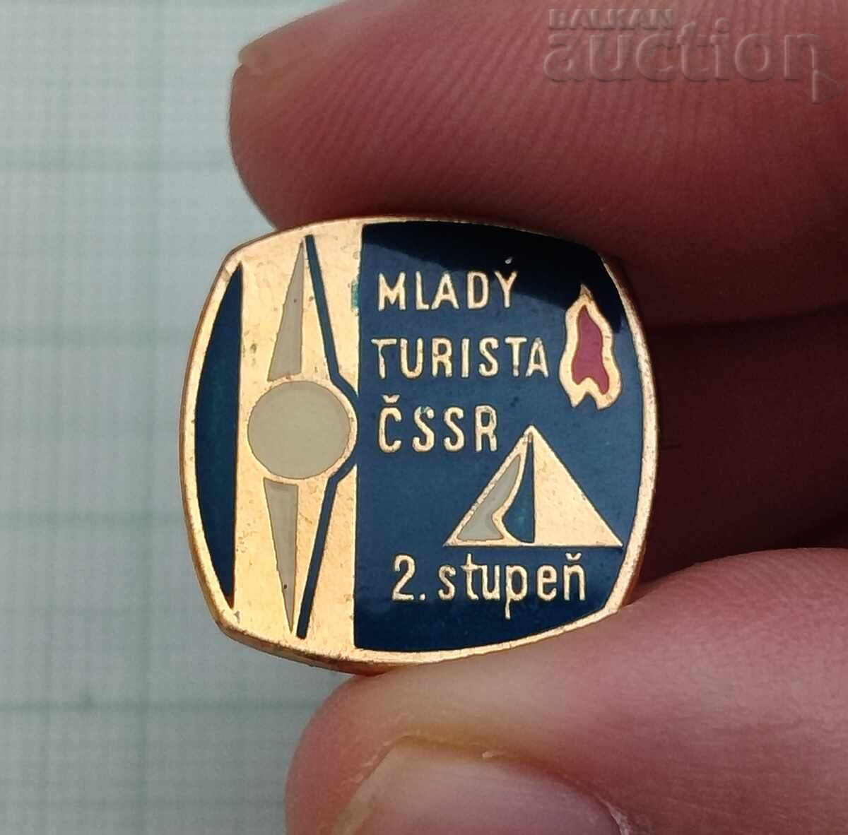 INSIGNĂ TURIST JUNIOR II GRAD CEHOSLOVACIA INSIGNĂ TURIST JUNIOR II GRAD CEHOSLOVACIA