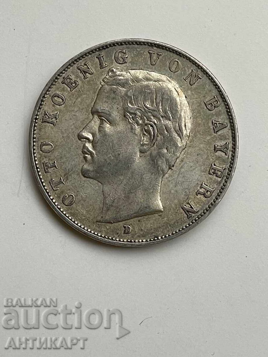 Germany Rare Silver Coin 3 Mark Otto 1911 Bavaria Germany Rare Silver Coin 3 Mark Otto 1911 Bavaria