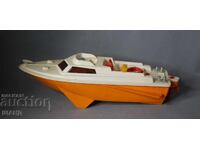 Old Russian plastic toy model cutter boat ship