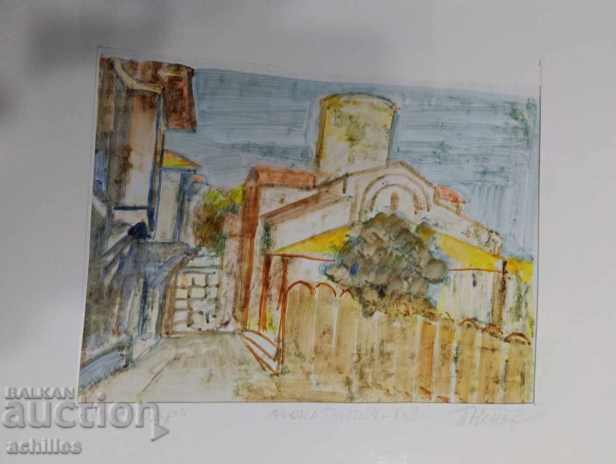 Painting by Petar Nenov, Nesebar