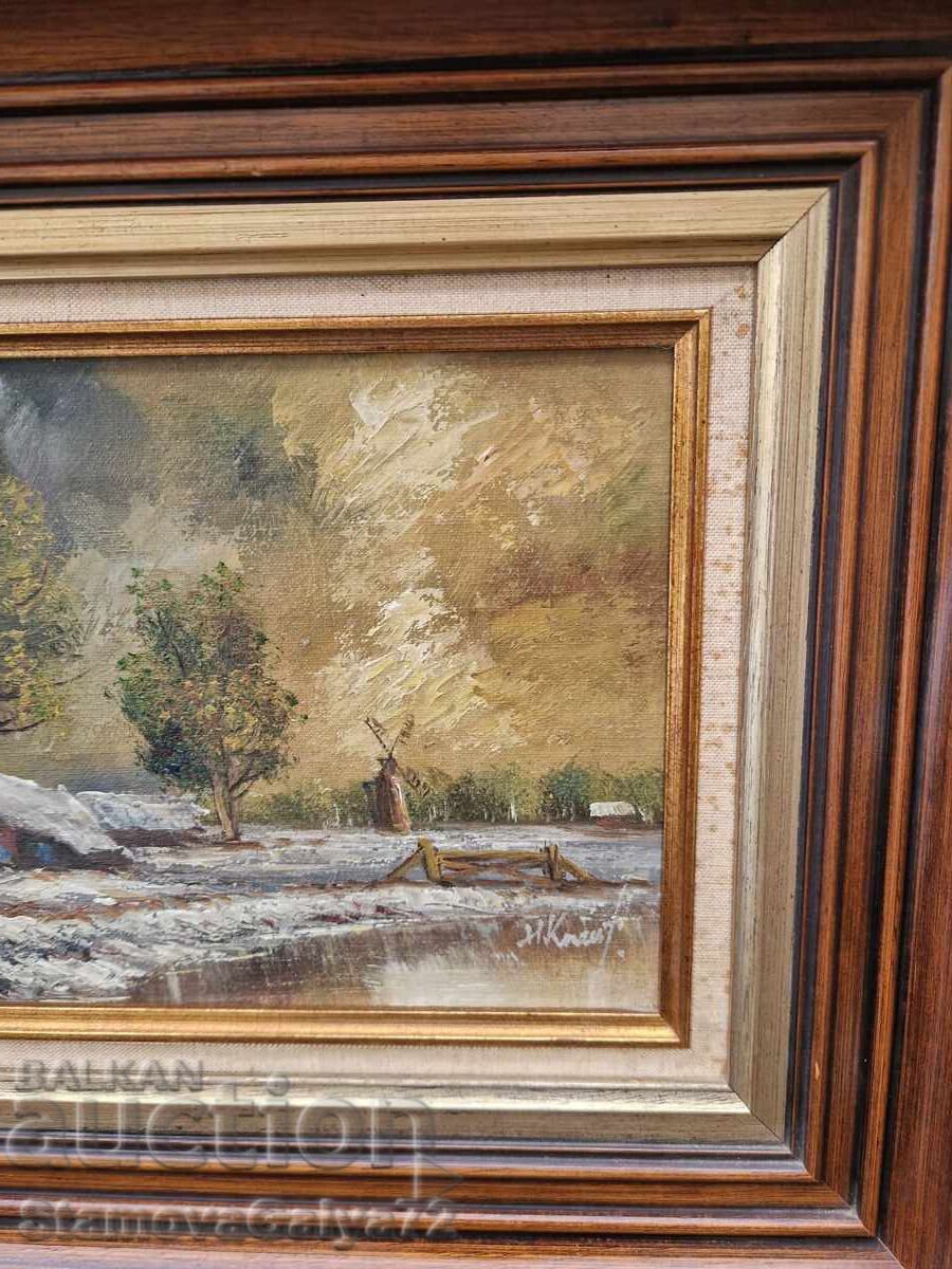 Wonderful antique Belgian oil painting on canvas - 6 Wonderful antique Belgian oil painting on canvas - 6