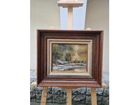 Εξαιρετικός αντίκα πίνακας Βελγικής ζωγραφικής, λάδι σε καμβά