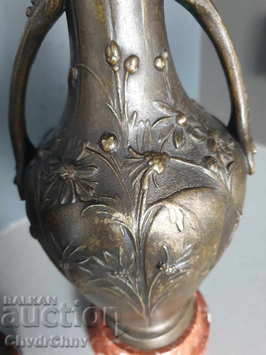 32см чифт фигурални пиедестални вази/ЦАМ-мрамор - 6 32см чифт фигурални пиедестални вази/ЦАМ-мрамор - 6