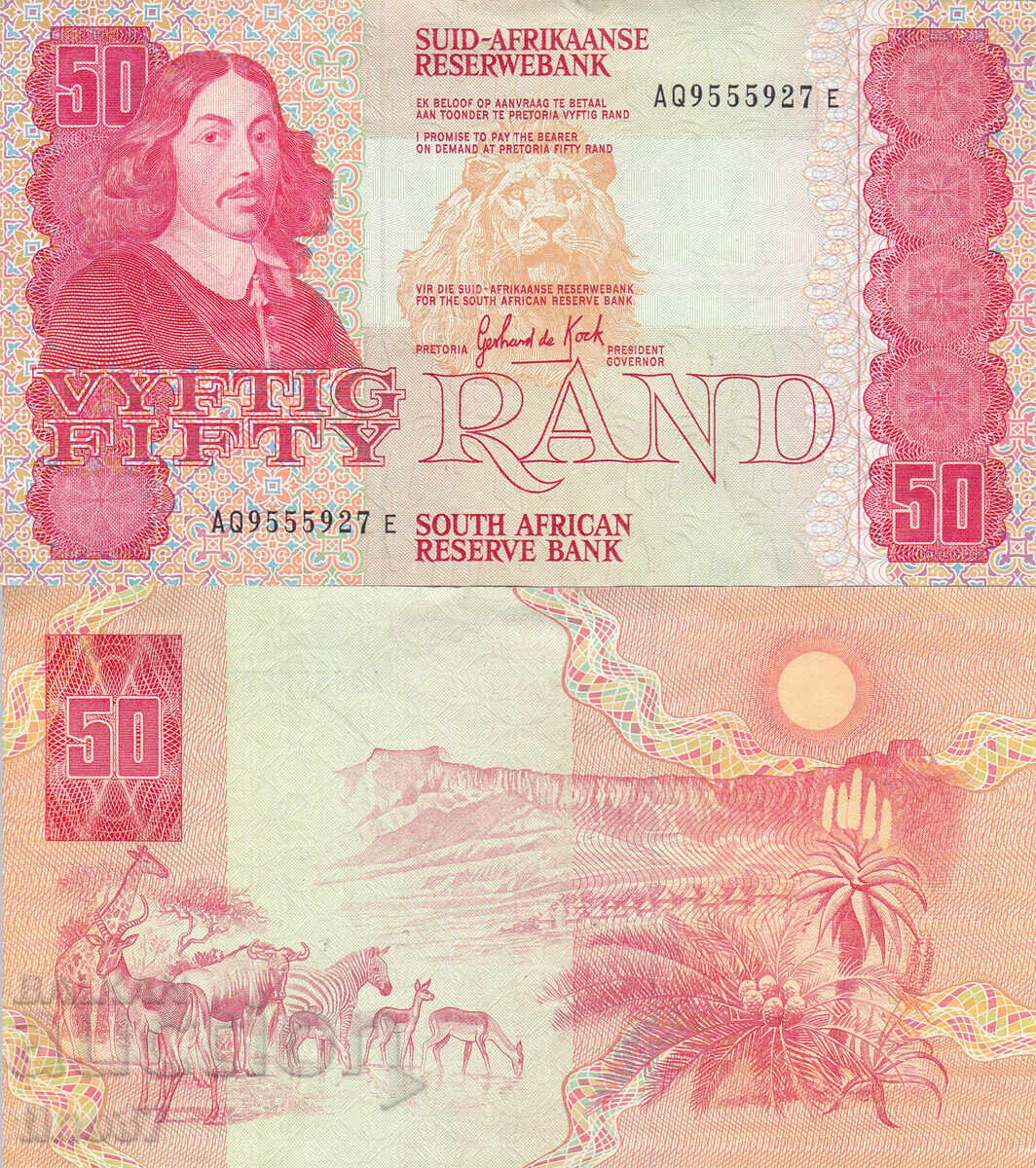 tino37- ЮЖНА АФРИКА - 50 РАНДА - 1984г - VF+/XF tino37- ЮЖНА АФРИКА - 50 РАНДА - 1984г - VF+/XF