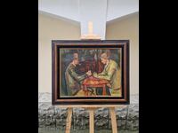 Уникална антикварна холандска майсторска картина масло платн