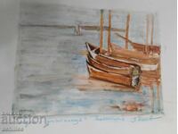 Картина Петър Ненов лодка