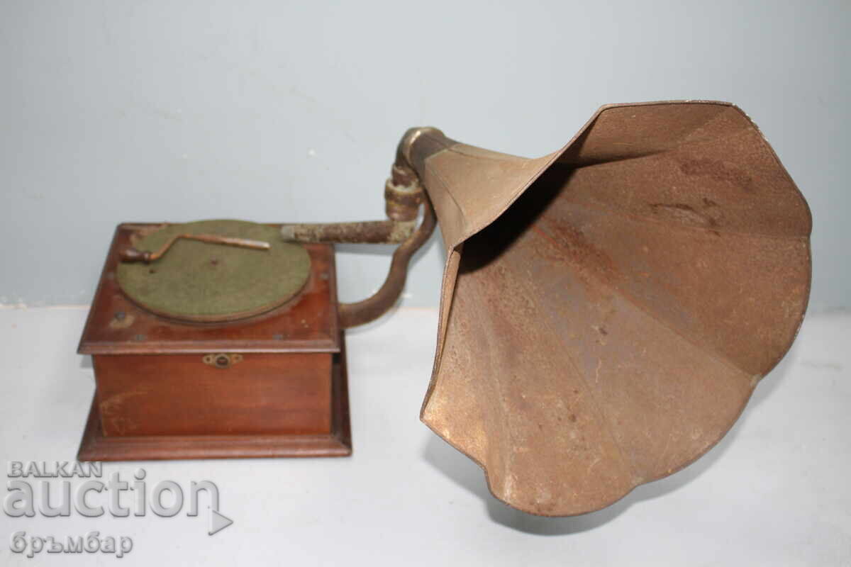 Αρχαίο γραμμόφωνο με χοάνη για διακόσμηση ή επισκευή - 6 Αρχαίο γραμμόφωνο με χοάνη για διακόσμηση ή επισκευή - 6