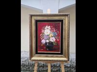 Beautiful antique master still life painting oil on canvas