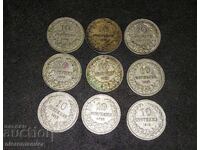 10 stotinki 1912-1913, 9 pieces