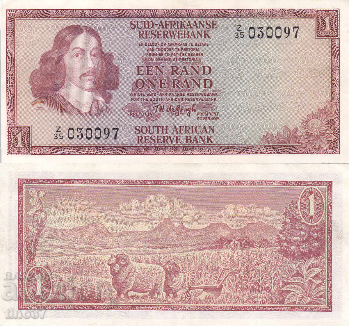 tino37- ЮЖНА АФРИКА - 1 РАНД - 1973г - VF+/XF tino37- ЮЖНА АФРИКА - 1 РАНД - 1973г - VF+/XF