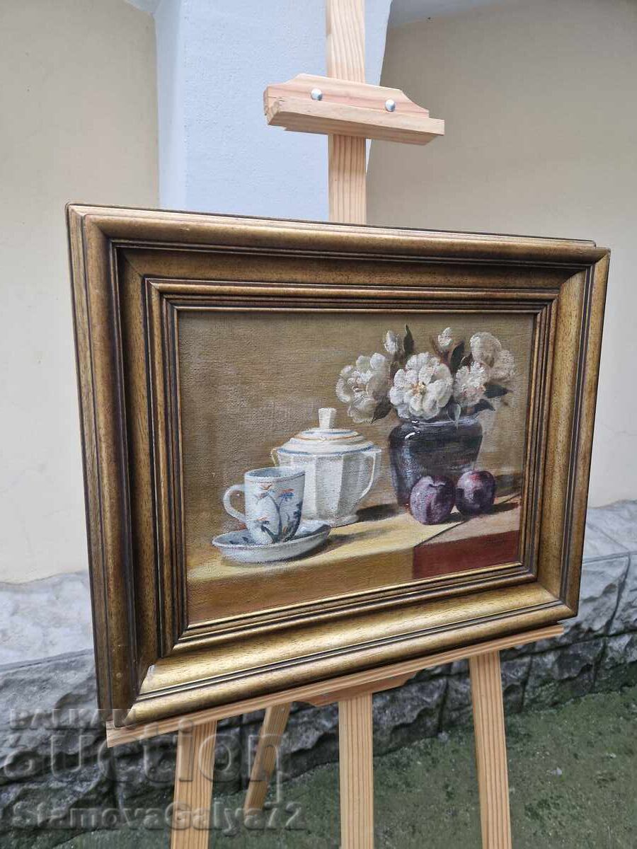 Υπέροχος αντίκα αριστουργηματικός πίνακας νεκρής φύσης λάδι σε καμβά - 5 Υπέροχος αντίκα αριστουργηματικός πίνακας νεκρής φύσης λάδι σε καμβά - 5