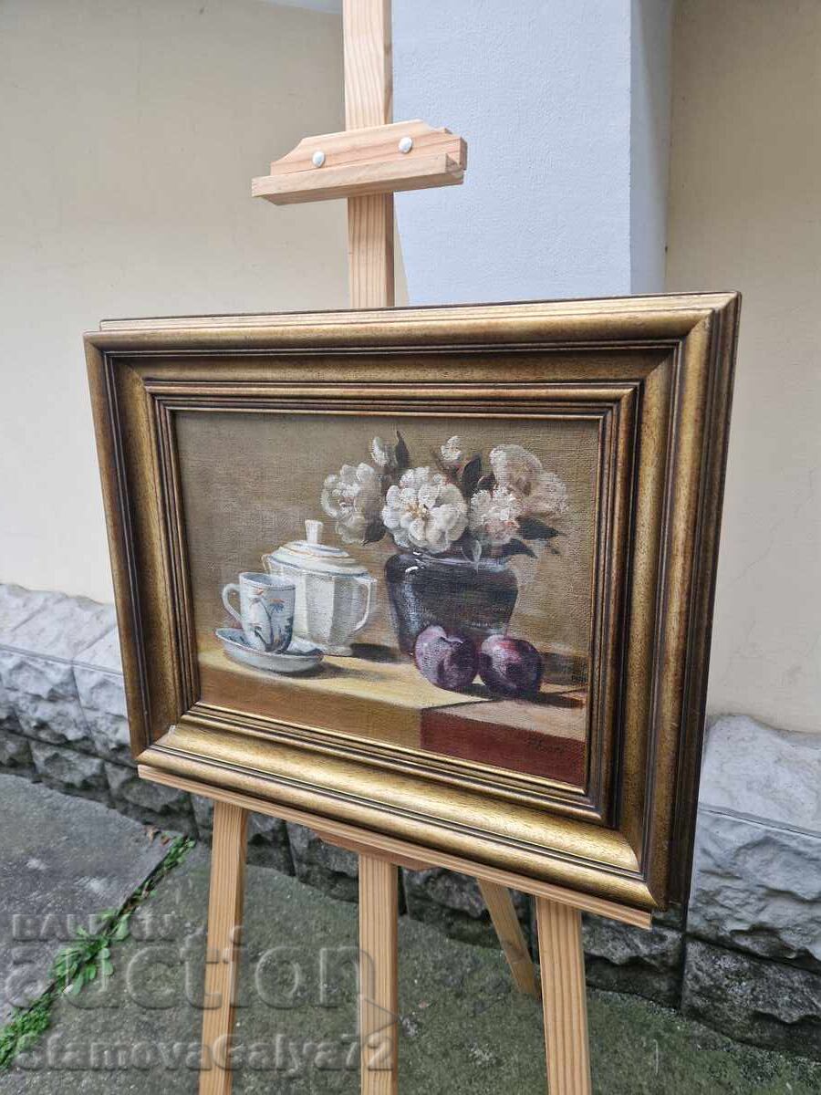 Υπέροχος αντίκα αριστουργηματικός πίνακας νεκρής φύσης λάδι σε καμβά - 6 Υπέροχος αντίκα αριστουργηματικός πίνακας νεκρής φύσης λάδι σε καμβά - 6