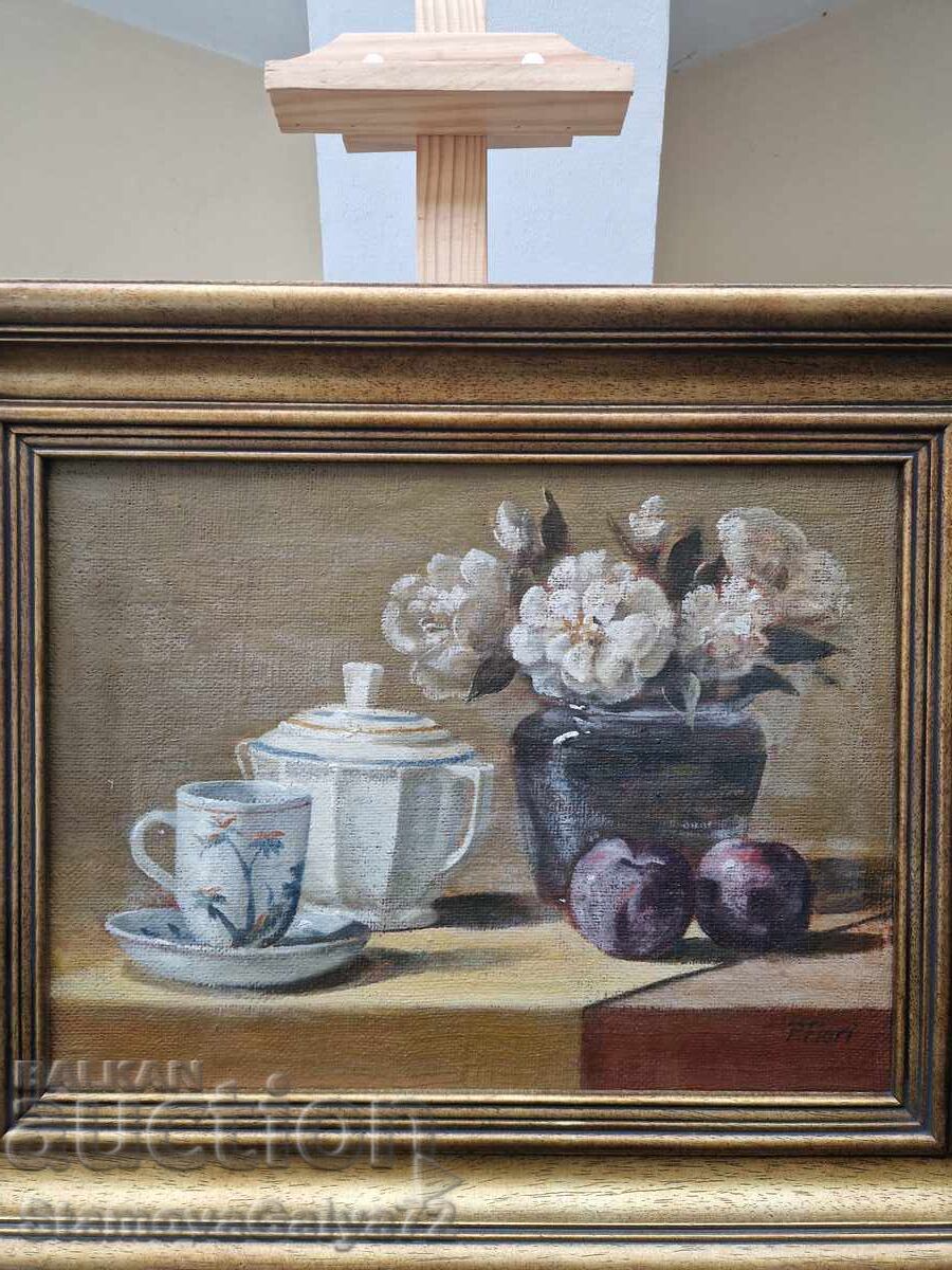 Υπέροχος αντίκα αριστουργηματικός πίνακας νεκρής φύσης λάδι σε καμβά - 7 Υπέροχος αντίκα αριστουργηματικός πίνακας νεκρής φύσης λάδι σε καμβά - 7