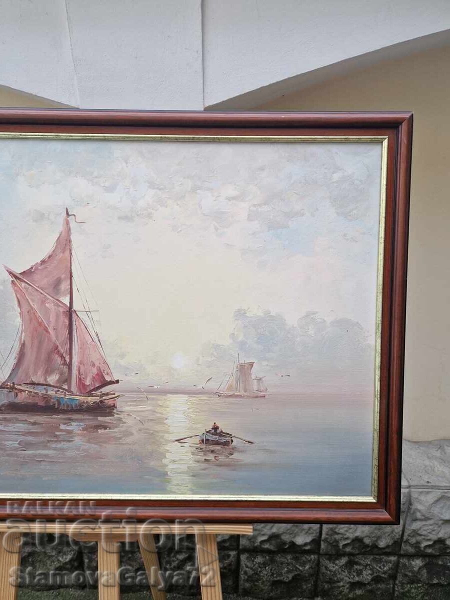 Доставка на Прекрасна голяма авторска картина масло върху платно